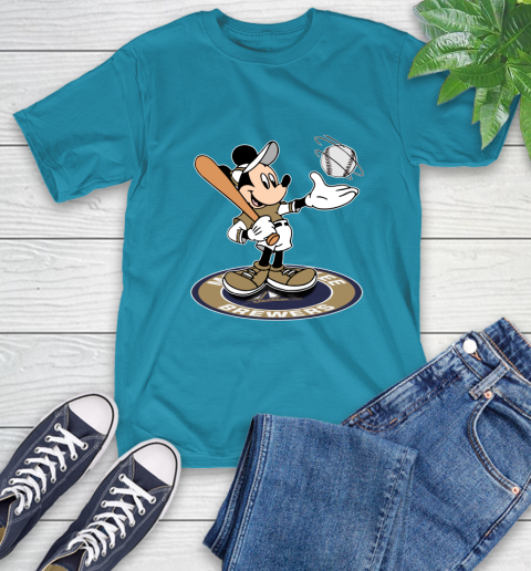 MLB Baseball Milwaukee Brewers Cheerful Mickey Disney Shirt T-Shirt 9