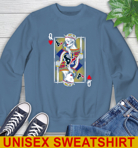 NFL Football Houston Texans The Queen Of Hearts Card Shirt Sweatshirt 10