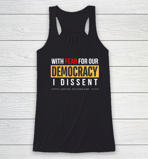 With Fear for Our Democracy Racerback Tank