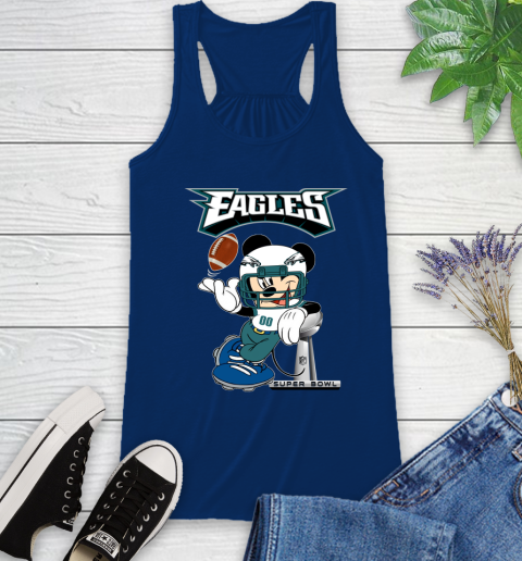 NFL Philadelphia Eagles Mickey Mouse Disney Super Bowl Football T Shirt Racerback Tank 9