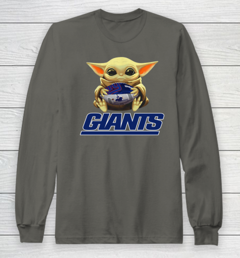 NFL Football New York Giants Baby Yoda Star Wars Long Sleeve T-Shirt 8