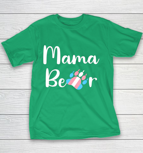Mama Bear Transgender Mom T Shirt Trans Pride Gift Youth T-Shirt 3