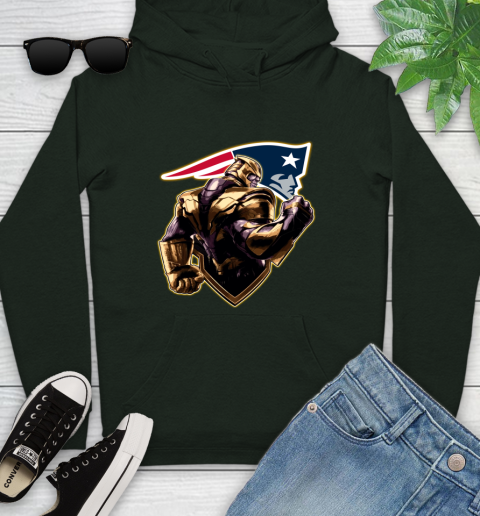 NFL Thanos Avengers Endgame Football Sports New England Patriots Youth Hoodie 13