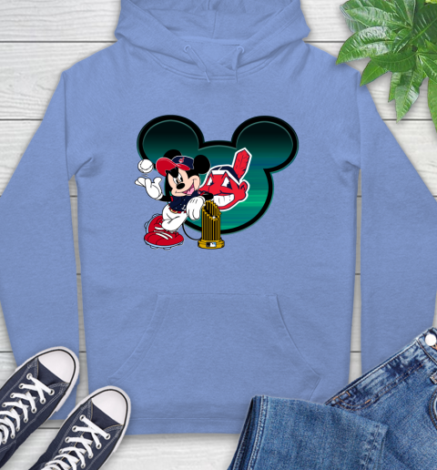 MLB Cleveland Indians The Commissioner's Trophy Mickey Mouse Disney Hoodie 11
