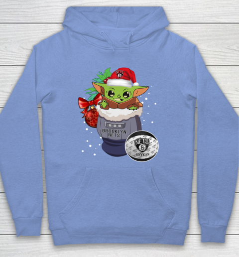 Brooklyn Nets Christmas Baby Yoda Star Wars Funny Happy NBA Hoodie 11