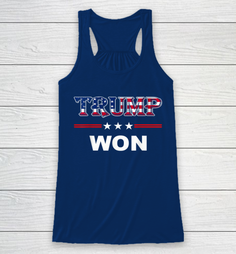 Trump Won T Shirt 4th of July American Flag Racerback Tank 6