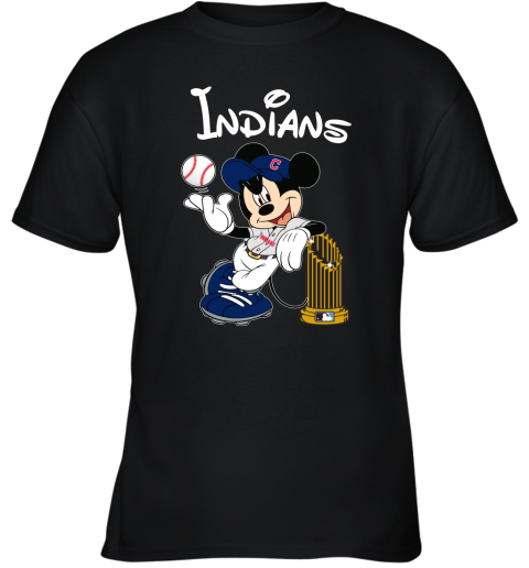 Cleveland Indians Mickey Taking The Trophy MLB 2018 Youth T-Shirt