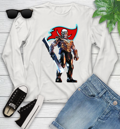 NFL Thanos Gauntlet Avengers Endgame Football Tampa Bay Buccaneers Youth Long Sleeve 12