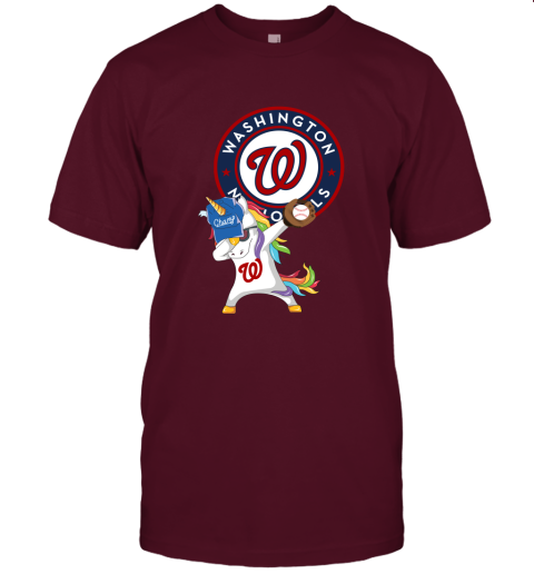 Hip Hop Dabbing Unicorn Flippin Love Washington Nationals Unisex Jersey Tee