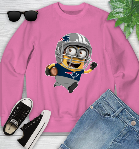 NFL New England Patriots Minions Disney Football Sports Youth Sweatshirt 7