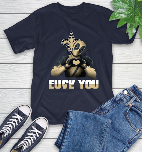 NHL New Orleans Saints Deadpool Love You Fuck You Football Sports T-Shirt 3