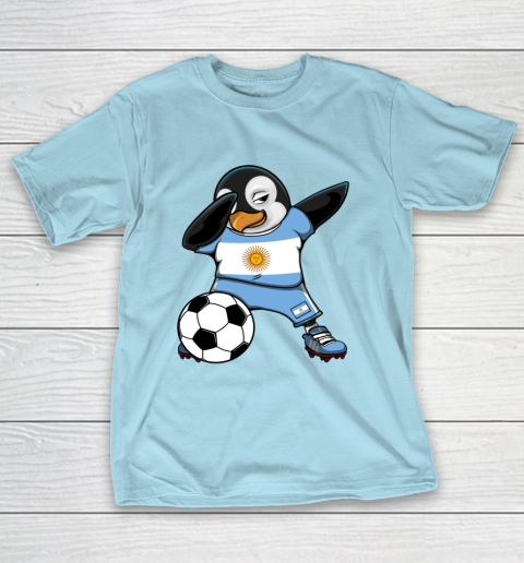Dabbing Penguin Argentina Soccer Fans Jersey Football Lovers T-Shirt 10
