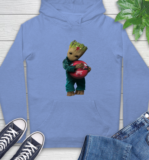 NBA Groot Guardians Of The Galaxy Basketball Sports Chicago Bulls Hoodie 11
