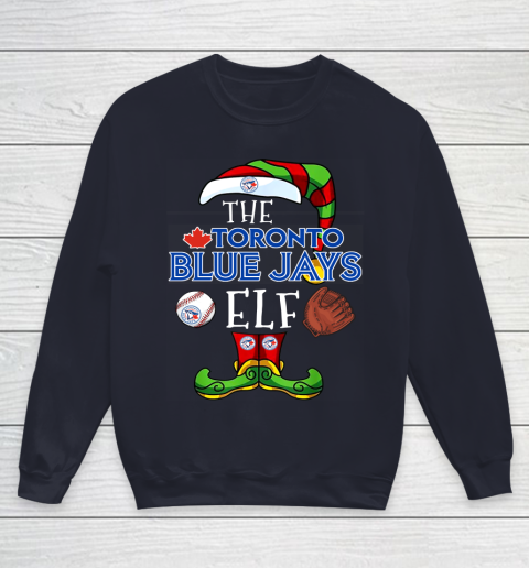 Toronto Blue Jays Christmas ELF Funny MLB Youth Sweatshirt 2