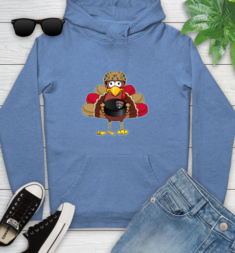 Florida Panthers Turkey Thanksgiving Day Youth Hoodie 12