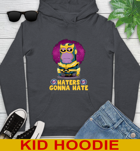 MLB Baseball Minnesota Twins Haters Gonna Hate Thanos Minion Marvel Shirt Youth Hoodie 9