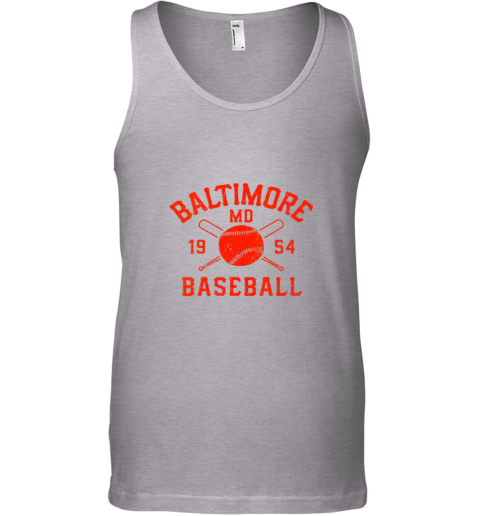 xeot baltimore baseball vintage oriole retro gift unisex tank 17 front sport grey
