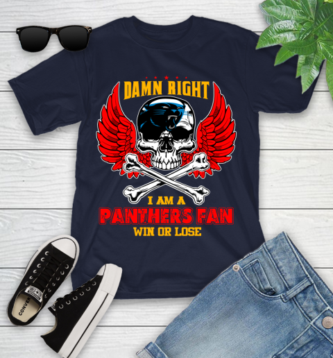 NFL Damn Right I Am A New York Jets Win Or Lose Skull Football Sports (2) Youth T-Shirt 2