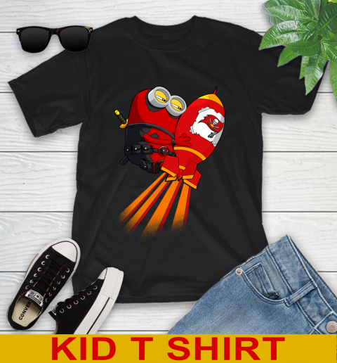 NFL Football Tampa Bay Buccaneers Deadpool Minion Marvel Shirt Youth T-Shirt