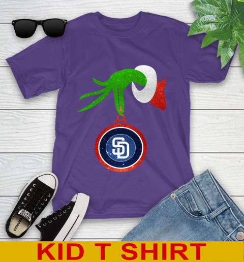 San Diego Padres Grinch Merry Christmas MLB Baseball Youth T-Shirt 4