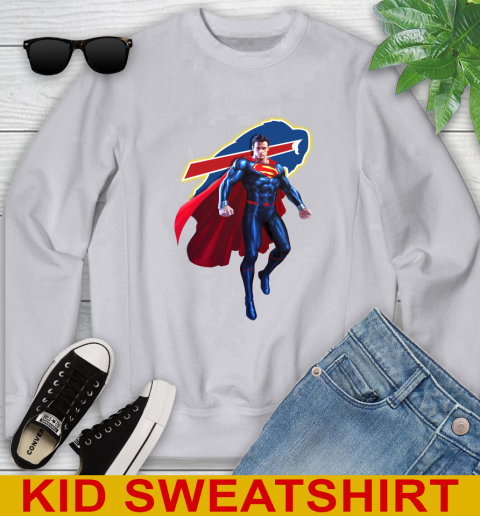 NFL Superman DC Sports Football Buffalo Bills Youth Sweatshirt 4
