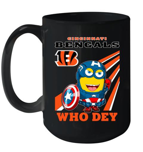 NFL Football Cincinnati Bengals Captain America Marvel Avengers Minion Shirt Ceramic Mug 15oz