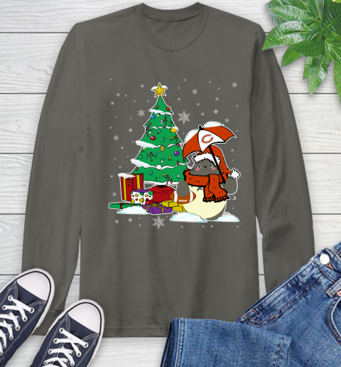 Chicago Bears NFL Football Cute Tonari No Totoro Christmas Sports Long Sleeve T-Shirt 9