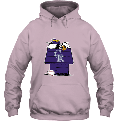 Colorado Rockies Snoopy And Woodstock Resting Together MLB Hoodie