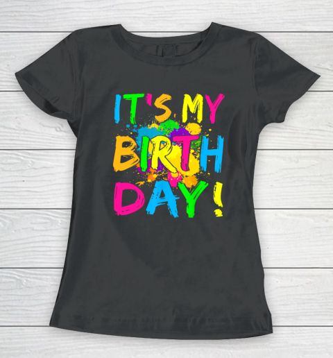 It's My Birthday Shirt Let's Glow Retro 80's Party Outfit Women's T-Shirt