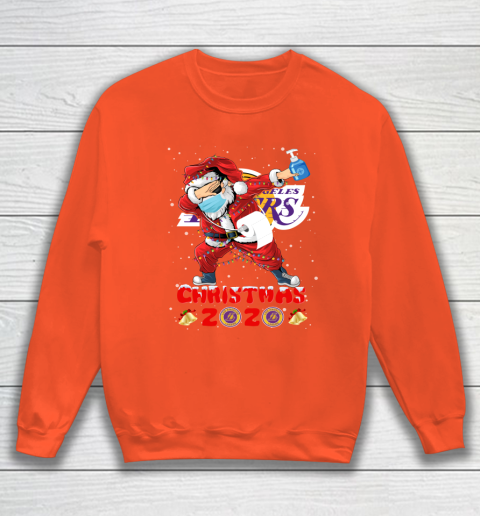 Los Angeles Lakers Funny Santa Claus Dabbing Christmas 2020 NBA Sweatshirt 3