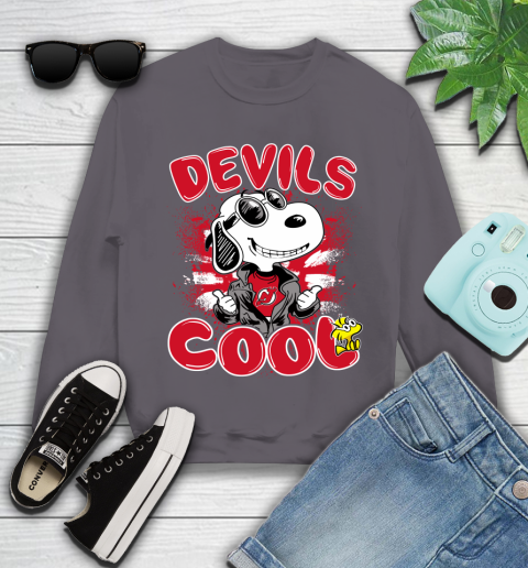 NHL Hockey New Jersey Devils Cool Snoopy Shirt Youth Sweatshirt 4