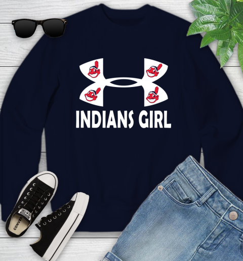MLB Cleveland Indians Under Armour Baseball Sports Youth Sweatshirt 2