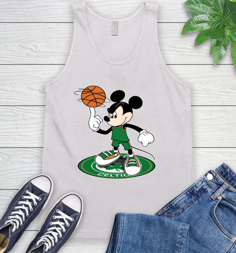 NBA Basketball Boston Celtics Cheerful Mickey Disney Shirt Tank Top 2