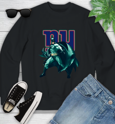 NFL Batman Football Sports New York Giants Youth Sweatshirt 2