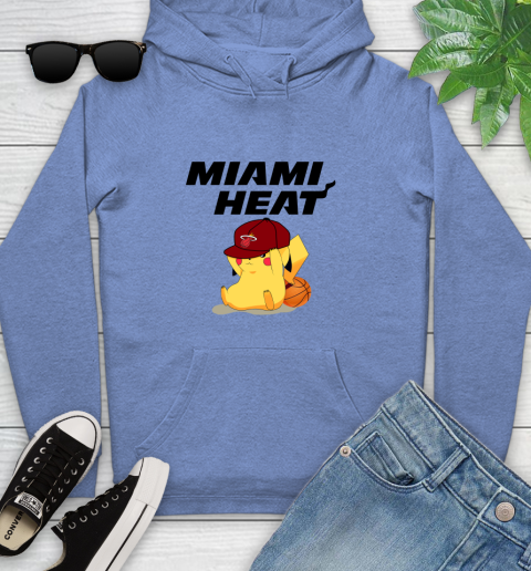 NBA Pikachu Basketball Sports Miami Heat Youth Hoodie 12