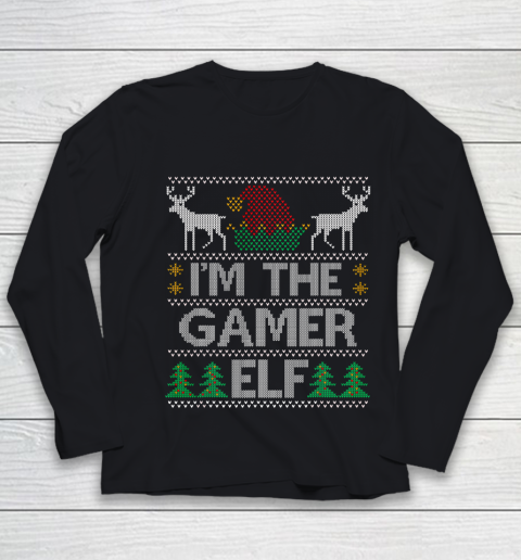 Gamer Elf Matching Family Group Christmas Youth Long Sleeve