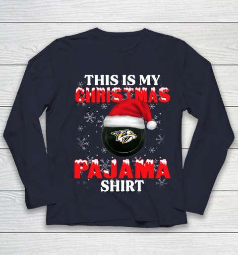 Nashville Predators This Is My Christmas Pajama Shirt NHL Youth Long Sleeve 2