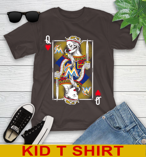MLB Baseball Miami Marlins The Queen Of Hearts Card Shirt Youth T-Shirt 6