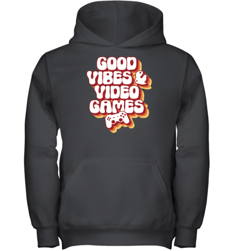 Mirandalorian Store Good Vibes & Video Games Retro Youth Hoodie
