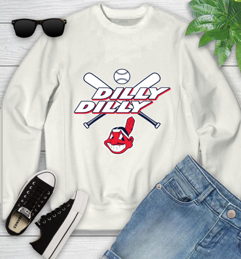 MLB Cleveland Indians Dilly Dilly Baseball Sports Youth Sweatshirt