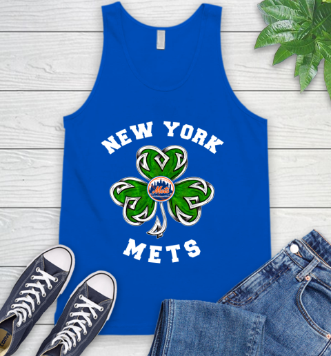 MLB New York Mets Three Leaf Clover St Patrick's Day Baseball Sports Tank Top 4