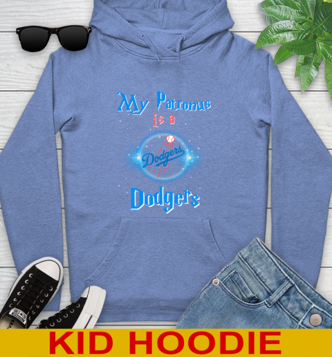 MLB Baseball Harry Potter My Patronus Is A Los Angeles Dodgers Youth Hoodie 12