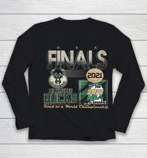 Bucks Championship NBA tshirt Fear Deer Milwaukee Basketball Bucks Finals 2021 Youth Long Sleeve