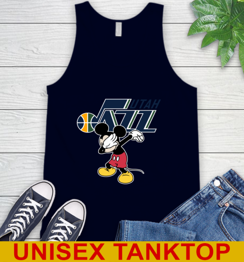 Utah Jazz NBA Basketball Dabbing Mickey Disney Sports Tank Top 3