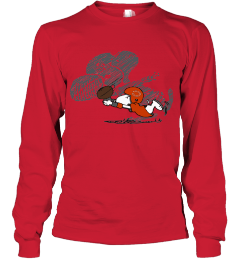 ms9c chicago bears snoopy plays the football game youth long sleeve 50 front red