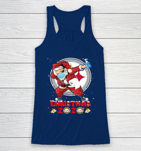 Pittsburgh Steelers Funny Santa Claus Dabbing Christmas 2020 NFL Racerback Tank 6