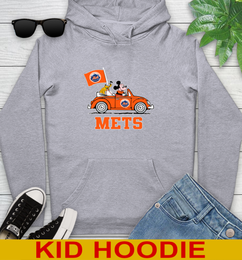 MLB Baseball New York Mets Pluto Mickey Driving Disney Shirt Youth Hoodie 6