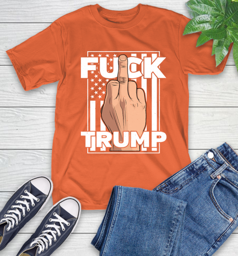 Fuck Trump Middle Finger Anti Republican T Shirt 4