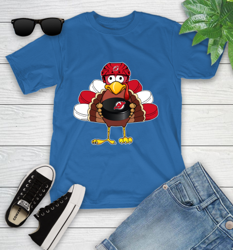 New Jersey Devils Turkey Thanksgiving Day Youth T-Shirt 9