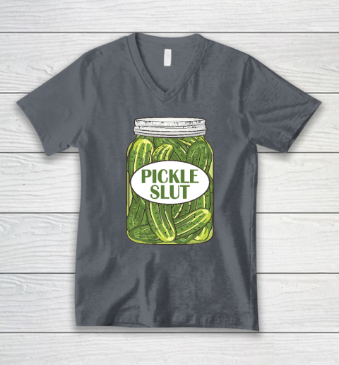 Pickle Slut Who Loves Pickles V-Neck T-Shirt 3
